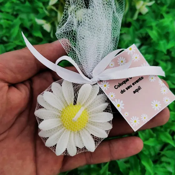 1 Lembrancinhas Aromáticas de Margarida para Bodas de Prata