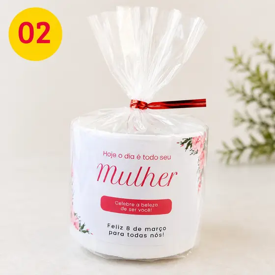 6 Velas aromáticas como lembrancinha para Dia da Mulher e datas comemorativas.