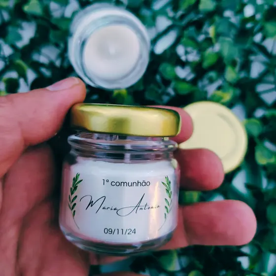 1 Vela Aromática Personalizada para Batizado