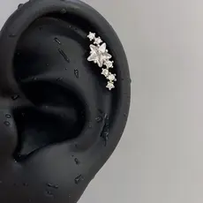 Piercing orelha Helix Aço  inox tragus cartilagem zircão #2