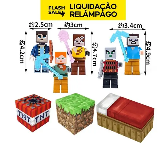 Mini bonecos colecionáveis de Anime e filmes | Boneca de montagem de bloco de construção