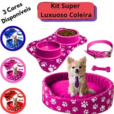 Kit Para Cachorro Super Luxuoso Simples Comedouro Para Cachorro Porte Pequeno