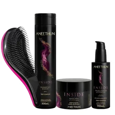 ANEETHUN KIT 3 PRODUTOS INSIDE + ESCOVA (RECONSTRUÇÃO)