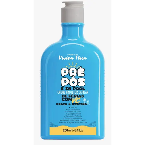 Creme Sem Enxague Divina Flora com Filtro Solar 250 ml