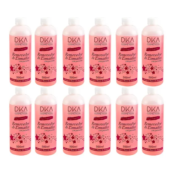 12 Uni Removedor de Esmaltes DKA - Removedor de Esmaltes 500ml Cada