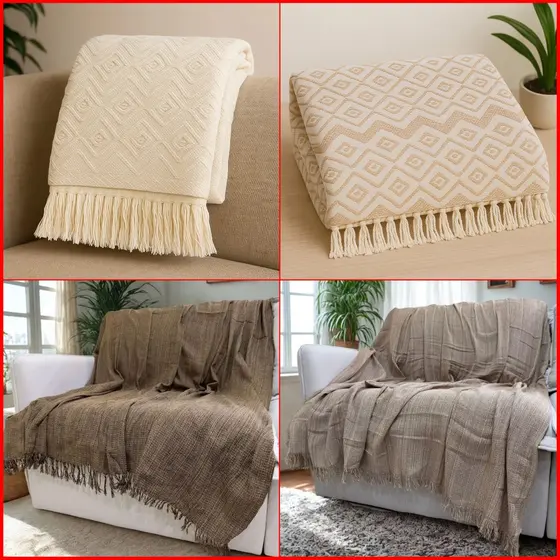 Manta para Sofá King 230x170 Entrega 24h Decorativa Premium Algodão Capa Protetora Grande Elegante
