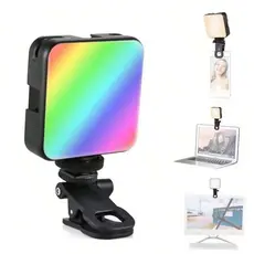 Mini Luz LED RGB Portátil Fotográfica para Foto e Vídeo, Luz de Preenchimento para Celular e Câmera