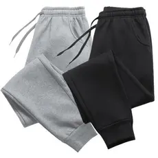 Kit 2 Calças Moletom  Algodão  Confortável Treino Academia Passeio Básico.