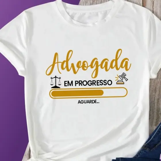 Camiseta Profissões Estudante Direito Advogada GaelShop