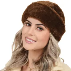 Touca feminina lã faixa baixa