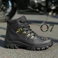 Bota Motoqueiro Motoboy/Motorcycle Blaqueada Unissex Para Trabalho/Segurança Coturno Motociclista