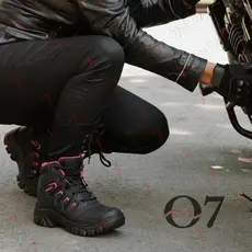Coturno Feminino Motoqueiro Cano Médio Confortável Sola Blaqueada Original Bota Casual Leve para Trabalho e Dia a Dia