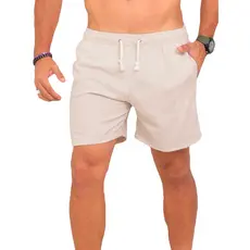 Short de Praia Linho Masculino Bermuda Mauricinho Confortavel