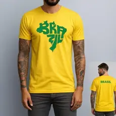Camiseta Unissex Brasil Varias Cores e Tamanhos Copa Do Mundo