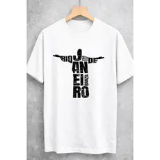 Camiseta Rio de Janeiro Cristo Redentor Brasil Unissex Algodão Estampada