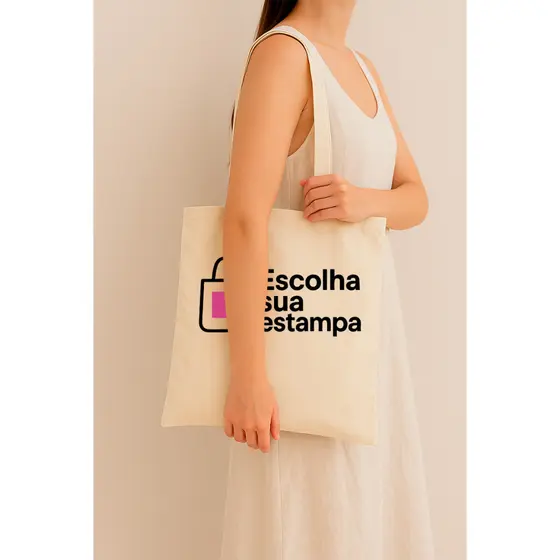 Ecobag Personalizada Escolha Sua Estampa | Bolsa Algodão Cru Ecológica | Presente Criativo l