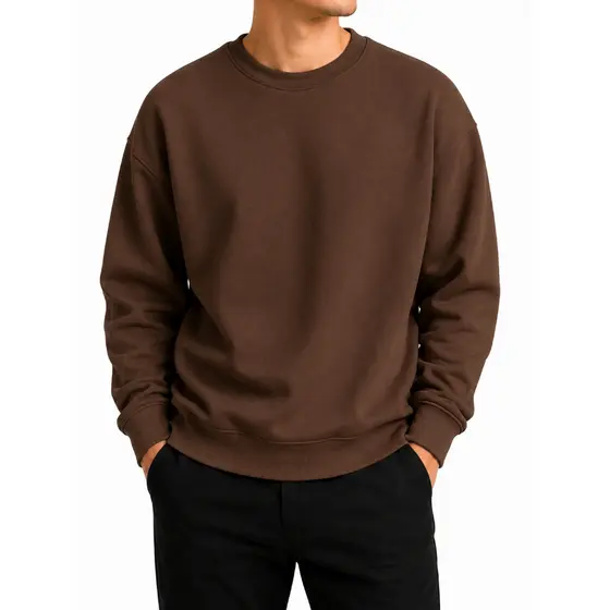 Moletom Gola Careca Unissex Flanelado Blusa de Frio Casaco Sem Estampa Algodão basico homem e mulher