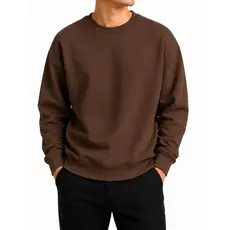 Moletom Gola Careca Unissex Flanelado Blusa de Frio Casaco Sem Estampa Algodão basico homem e mulher