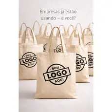 Ecobag 38x40 cm com Personalização Profissional Alça Reforçada Suporta até 30kg