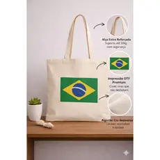 Bolsa Ecobag Algodão Cru Estampada Bandeiras  Sustentável Compras Praia ecobag aesthetic