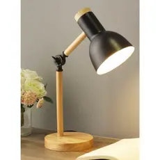 Luminária De Mesa Retratil Wood Com Base De Madeira（5 cor)100-240v