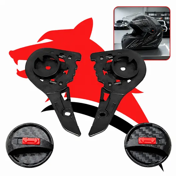 Kit Reparo Completo Botão Fixação Viseira Ls2 Ff358 Fw3 Gt Helt Strada
