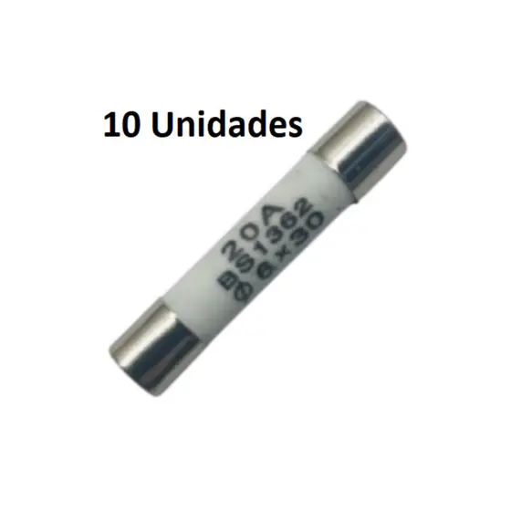 10 X Fusível Cerâmico Para Forno Microondas 20A  6x30mm 250V