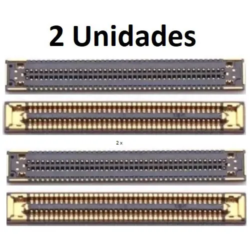 2x Conector Fpc Placa Mae Compatíveis A02 A12 A13 A22 4G A23 A32 4G A32 5G A33 A42 A52 A53 A72 A73 M12 outros