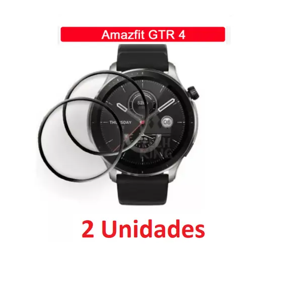 Kit 2 Película Para Amazfit GTR 4  Borda Fina Anti Risco Compatível Smartwatch Relógio Amazfit Gtr4