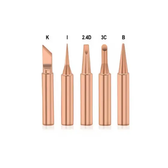 Kit Pontas Para Ferro De Solda 100% Cobre I/B/K/2.4D/3C