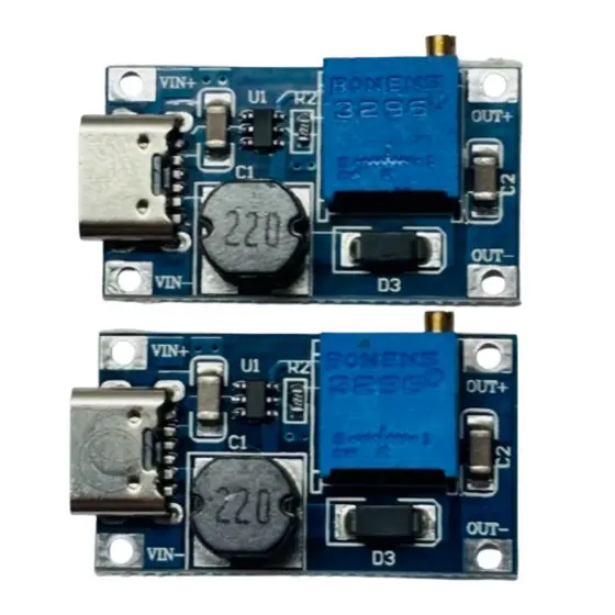 Kit 2 Regulador Tensão Ajustável Mt3608 Step Up Boost Usb C