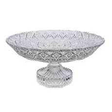 Fruteira Centro de Mesa de Vidro com Pé 30cm Malaga