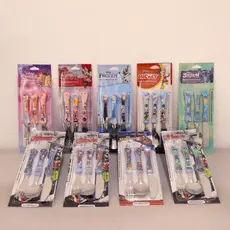 Jogo de Talheres Inox Infantil 3pcs Simonaggio Garfo/Faca/Colher Disney/Carros/Princesas/Frozen/Minnie/Mickey/Vingadores
