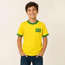 Camiseta Brasil TRB Alusiva Infantil Amarela