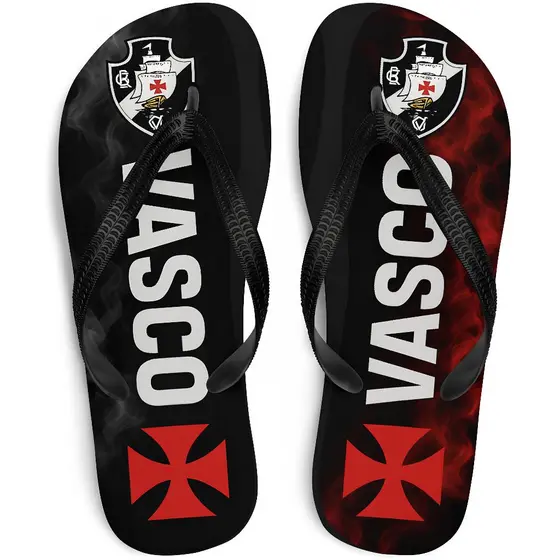 Chinelo Vasco do Brasil Cruzmaltino Time de Futebol Adulto Infantil 3 modelos