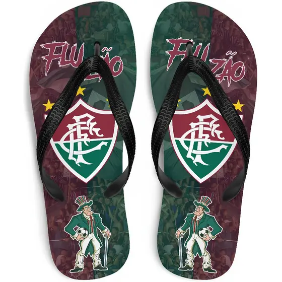 Chinelo Fluminense Time de Futebol Adulto Infantil 3 Modelos