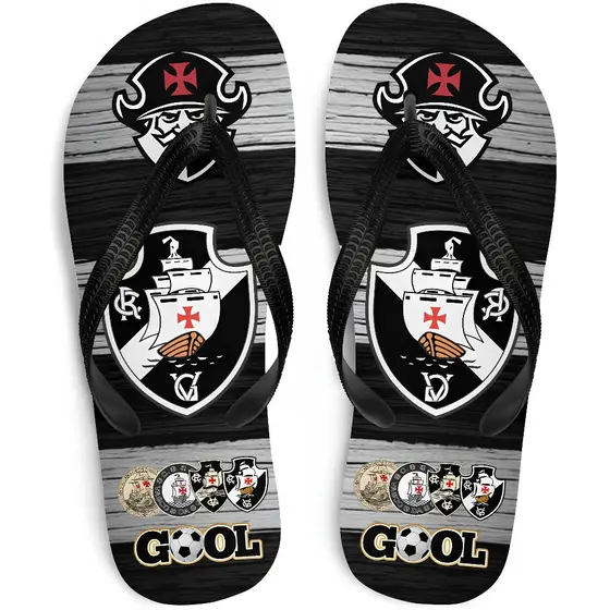Chinelo Vasco da Gama Cruzmaltino Time de Futebol Adulto Infantil 3 modelos