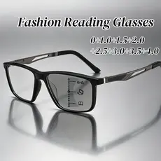 Vintage TR Quadro Óculos Fotocromáticos Retro Descoloração Multifocal De Leitura Feminino Masculino Visão Distante Eygla