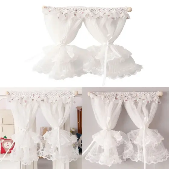 DLAY 1 12 Conjunto De Cortina Para Casas De Bonecas Em Miniatura DIY Crianças Que Amam E Decoração Idades De 3 A 12 Anos