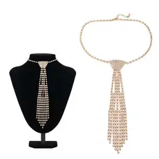 DLAY Colar Pré-Amarrado Legal Com Strass Para Festas De Coquetéis De Máscaras
