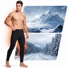 Calça Térmica Segunda Pele Masculina Peluciada Lã Quentinha Forrada Para Inverno Frio Rigoroso
