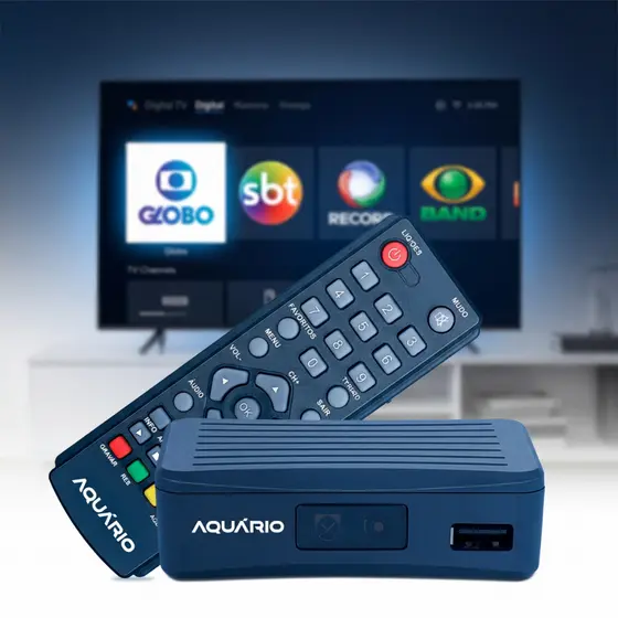 Conversor Gravador Digital Smart Full HD Com HDMI  Aquário DTV-4000 Compatível com TVs Antigas