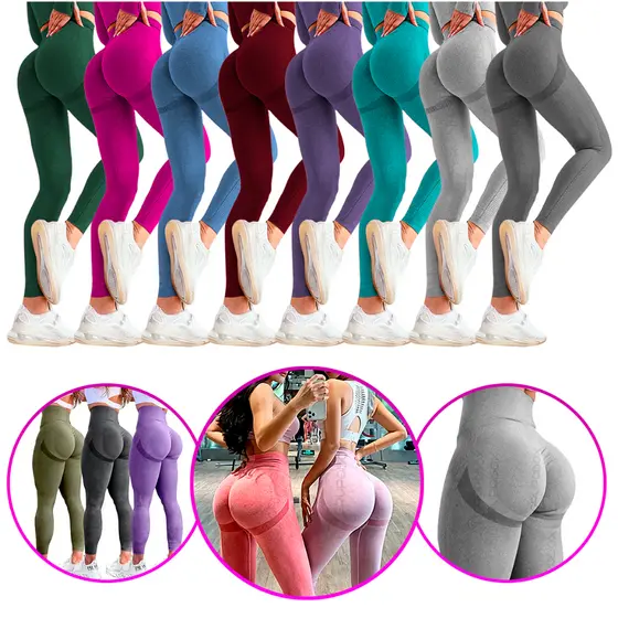 Calça Legging Esportiva Empina Levanta Modela Bumbum Zero Transparencia Cintura Alta Fitnes Feminina