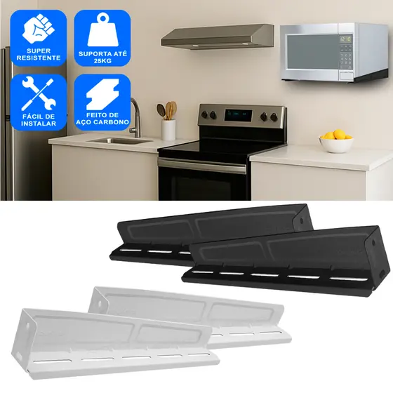 Suporte De Microondas Multiuso Para Forno Bebedouro De Parede Ate 30kg Aquario