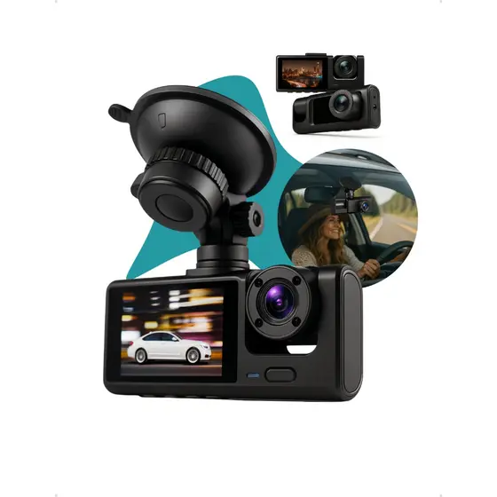 Camera Veicular Kit Interna E ExternaGravação Frontal E Traseira 1080pHD Wifi Visão Noturna