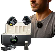 Kit Microfone de Lapela Sem Fio para Celular (Android e Iphone) – Áudio Profissional