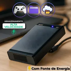 Case Externo SATA USB 3.0 HD e SSD 2,5 e 3,5 Polegadas Alta Velocidade Backup de Dados