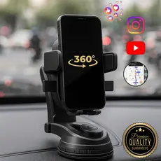 Suporte Veicular Celular 360 Graus Giratório Fixação Segura Estável Ajustavel Universal