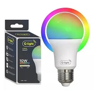 Lâmpada Inteligente Smart Led bulbo WIFI A60 10W RGBW Bivolt  Compatível Alexa/Google Assistente