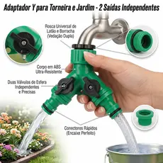 Jardim 2 Saídas Y Adaptador Para Conector Rápido De Torneira